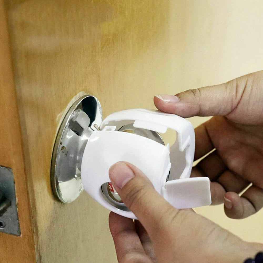 4Pcs Child Door Knob Safety Cover Children Doorknob Safe Lock