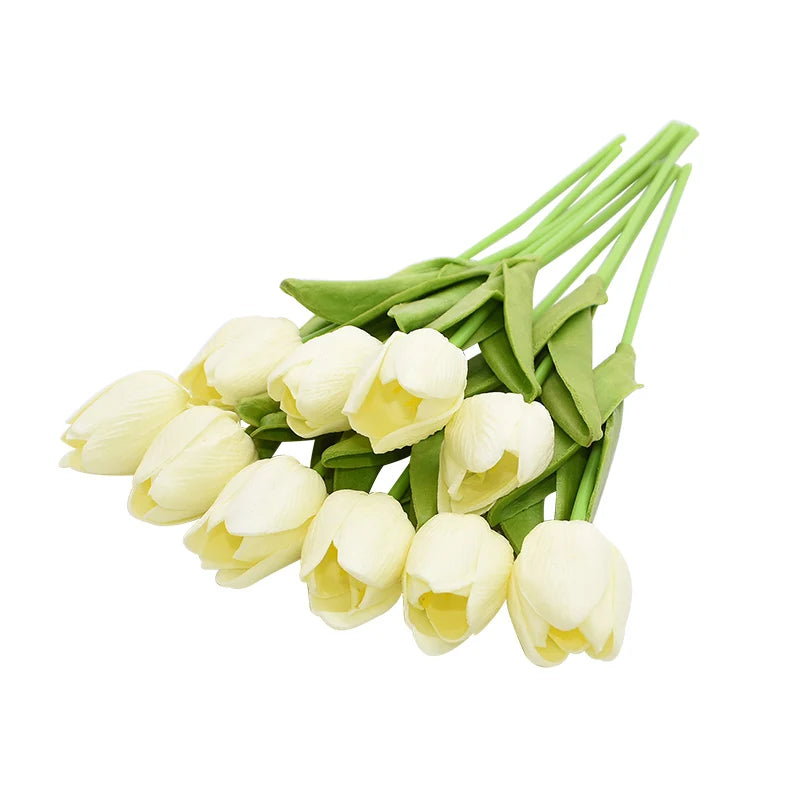 10PCS Tulip Artificial Flowers, Real Touch