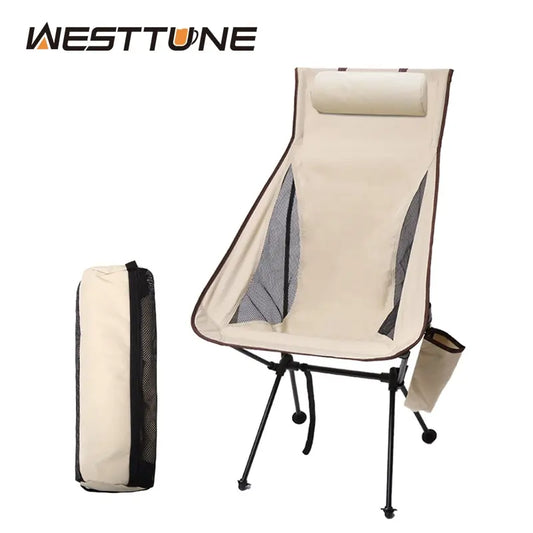 WESTTUNE Portable Folding Camping Chair with Headrest