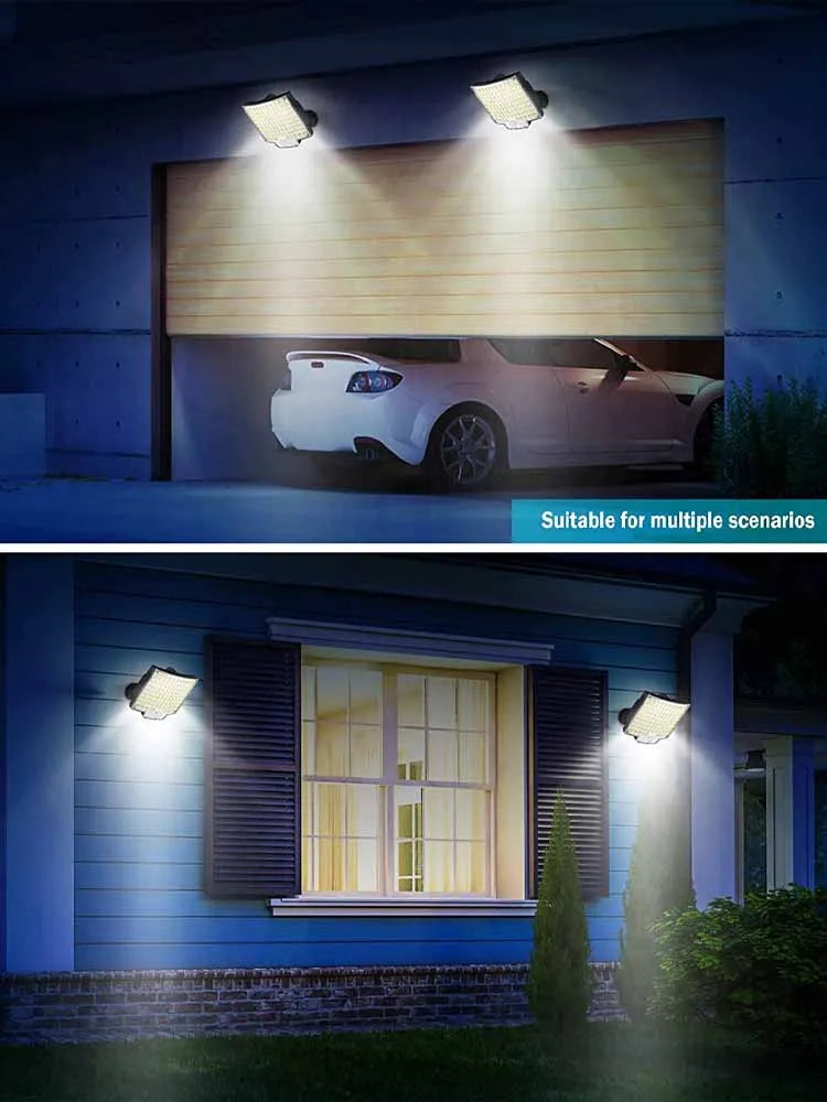 LED Solar Light with Motion, Remote Control 3 Modes for Patio Garage Backyard