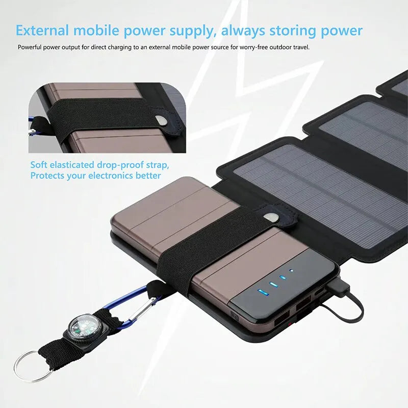 Outdoor Multifunctional Portable Solar Charging Panel Foldable 5V 1A USB Output