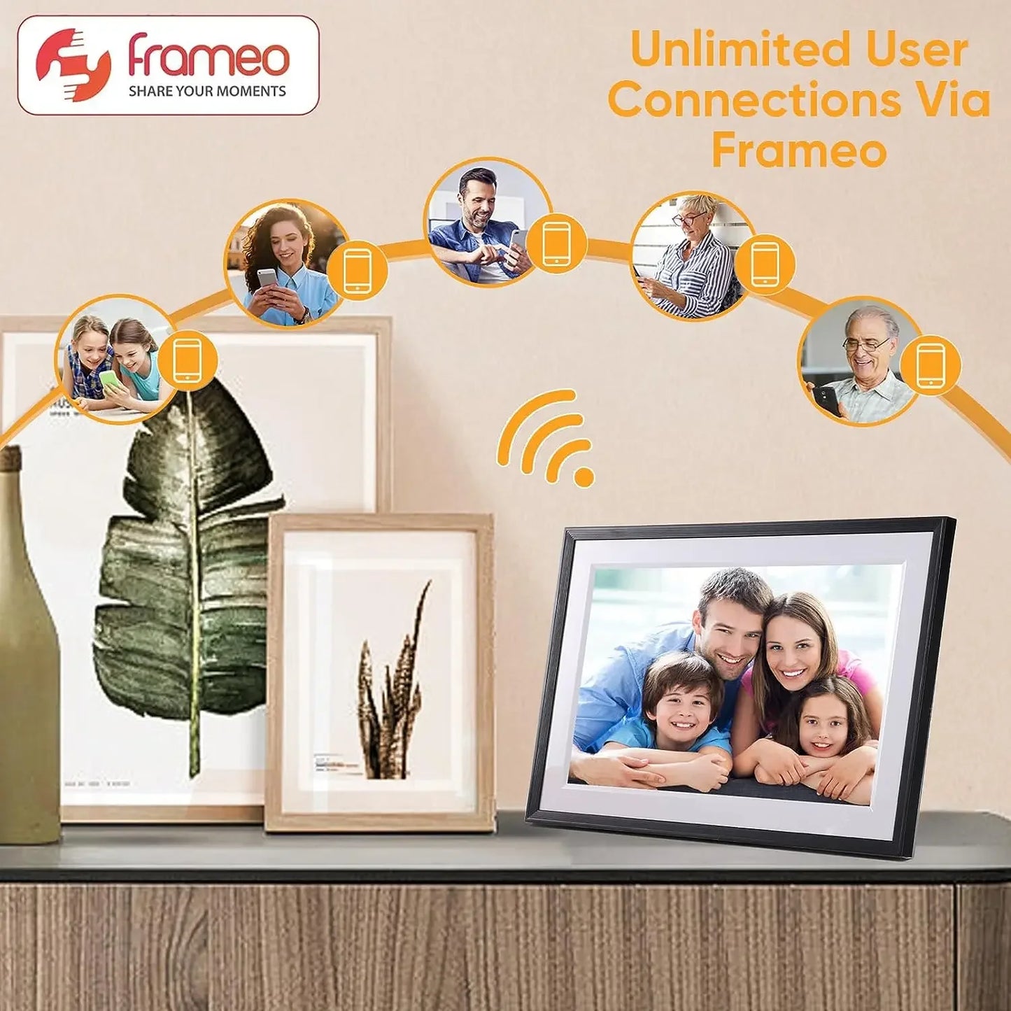 New Frameo Digital Full Function Picture Frame 10.1 Inch 32GB Smart WiFi