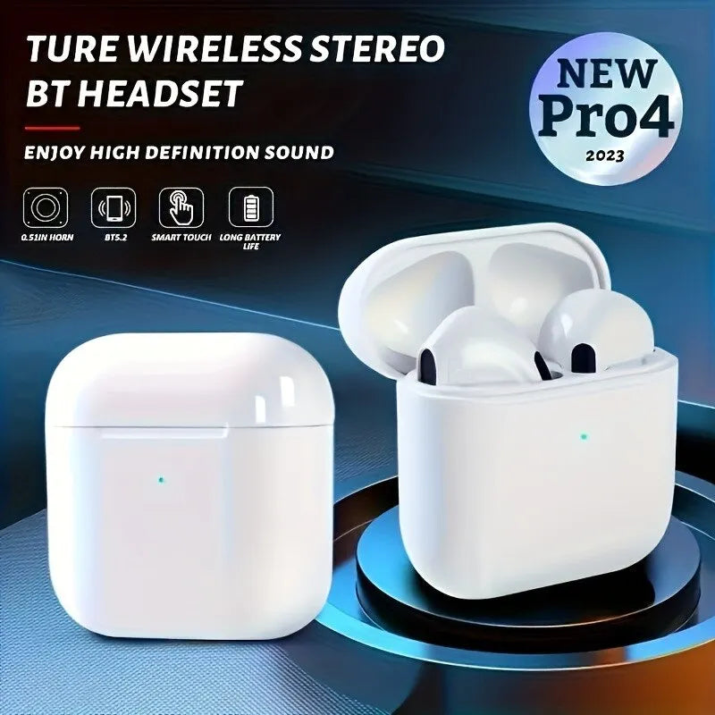 Pro 4 TWS Wireless Headphones Earphone Bluetooth-compatible 5.0 Waterproof Headset