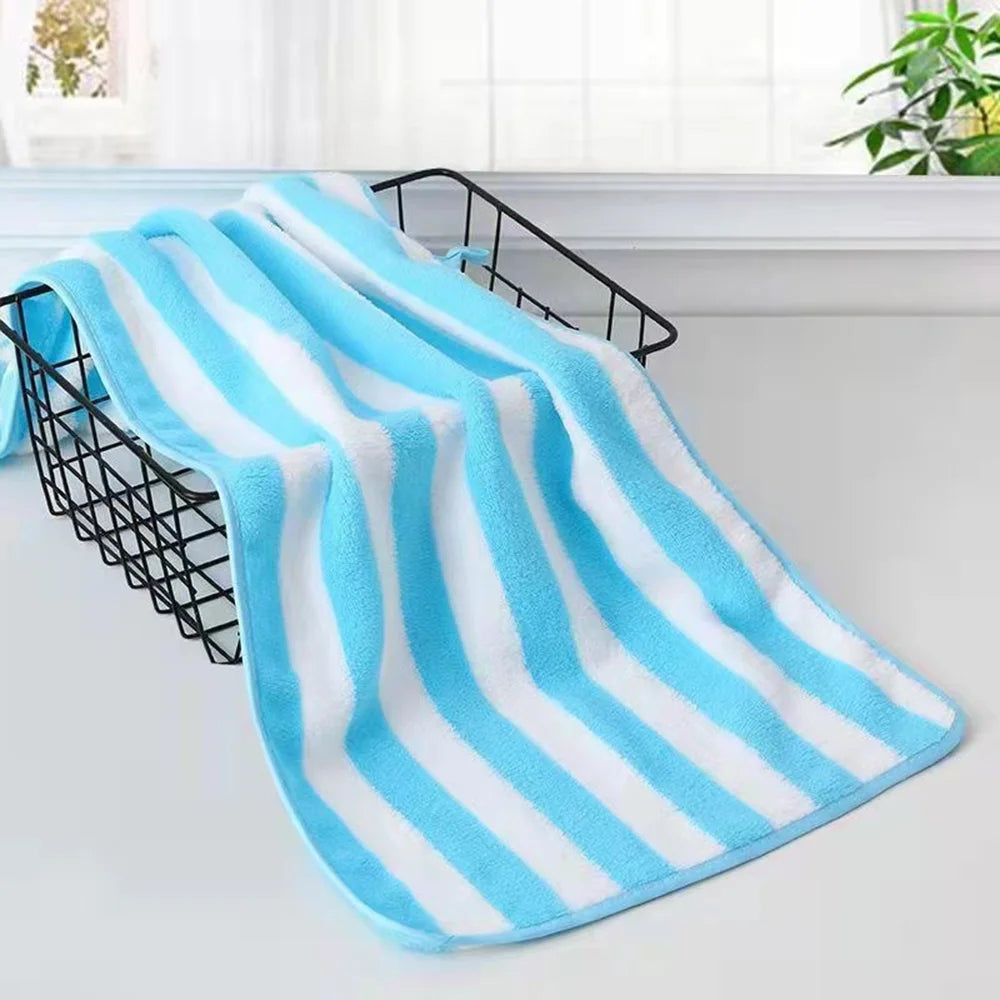 Simple Stripes Absorbent Quick Drying Bath Towel Sets