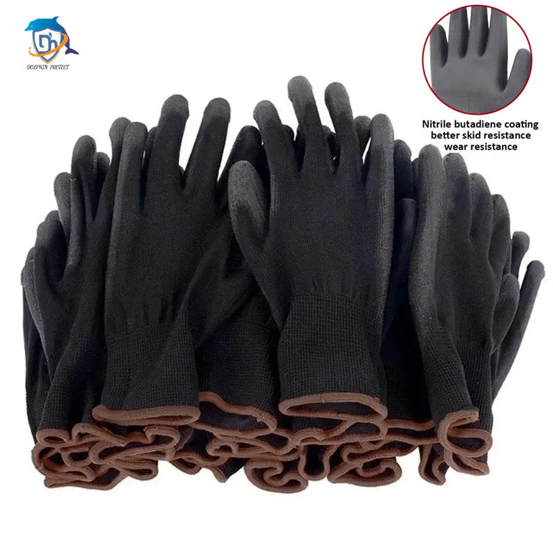 10/20 Pair Logo Free Polyurethane Gloves Safety Work Gloves