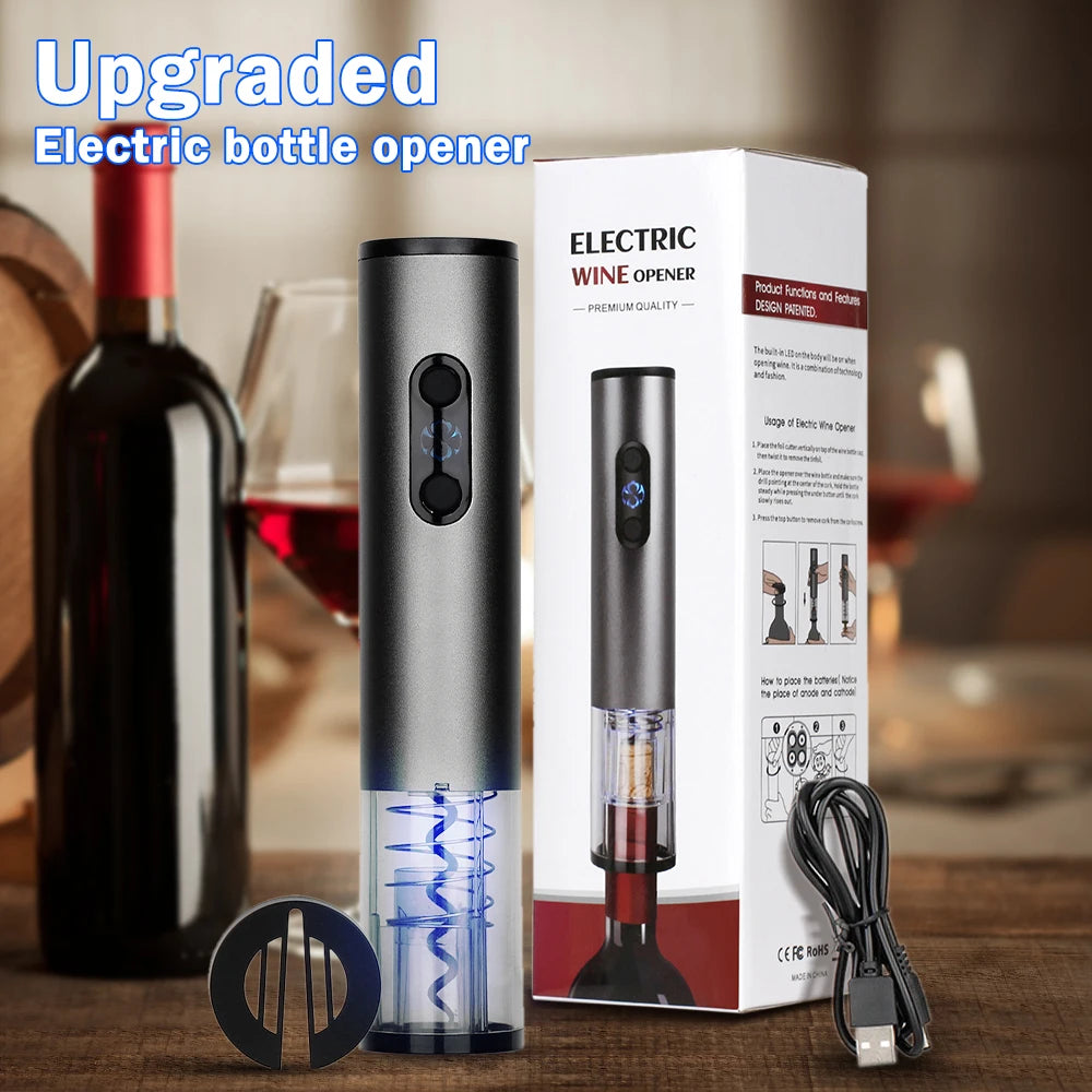 Electric Wine Bottle Opener Automatic Wine Opener Rechargeable Corkscrew
