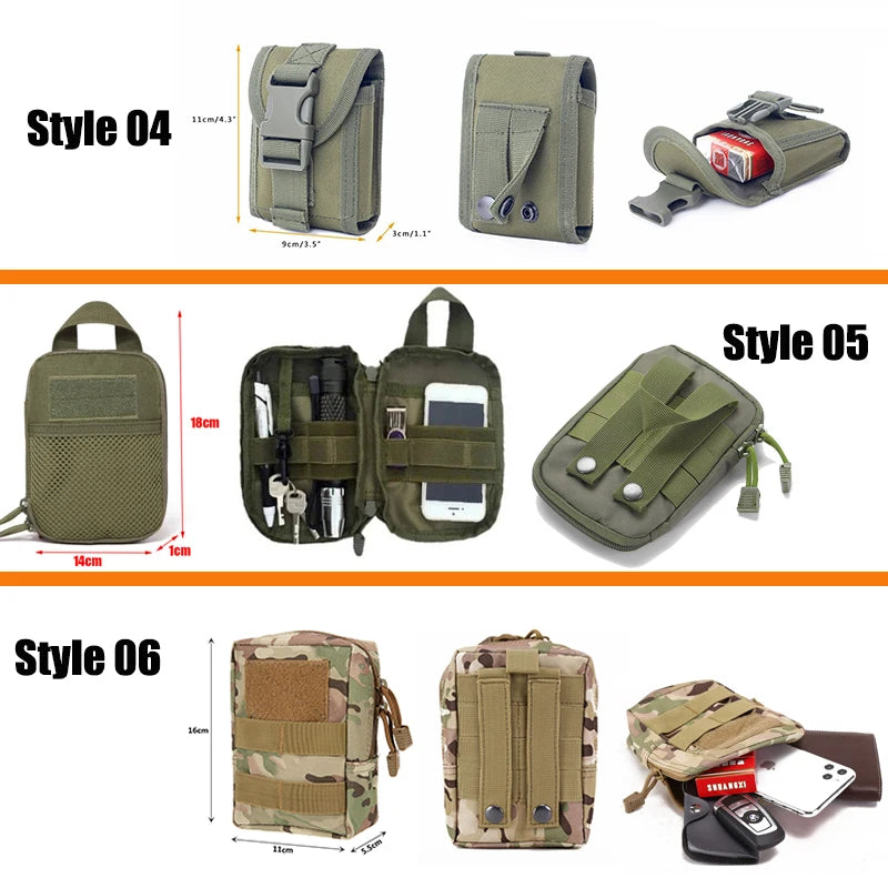 Tactical Bags Molle Pouches Military Gear Waist Bag Men Phone Pouch