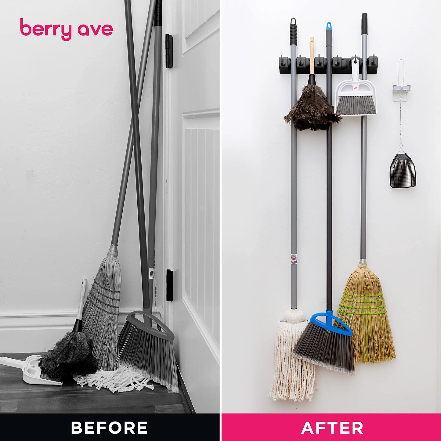 Wall Mounted Mop and Broom Holder