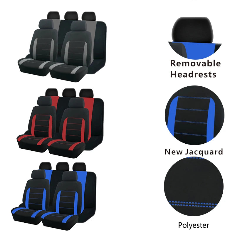AUTO PLUS Sports Universal Polyester Car Seat Cover Set Fit Most