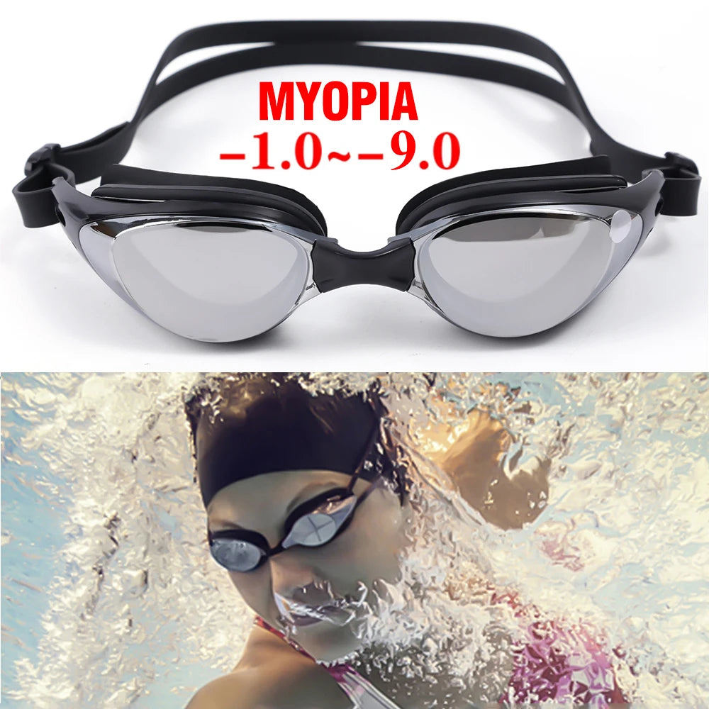 Myopia Swimming Goggles Anti Fog Waterproof Swimming Goggles