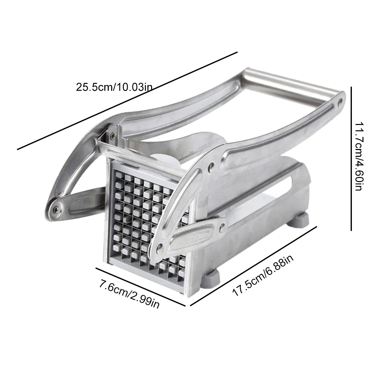 Stainless Steel Manual Potato Cutter French Fries Slicer Dicer