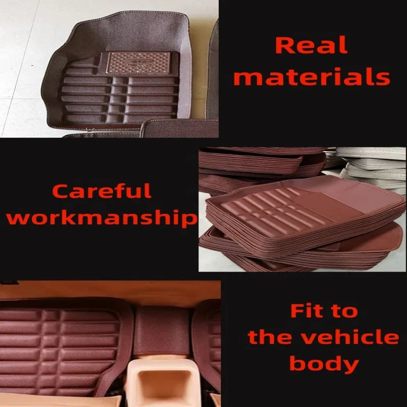 NEW Luxury Leather Car Floor Mats For Auto interiors