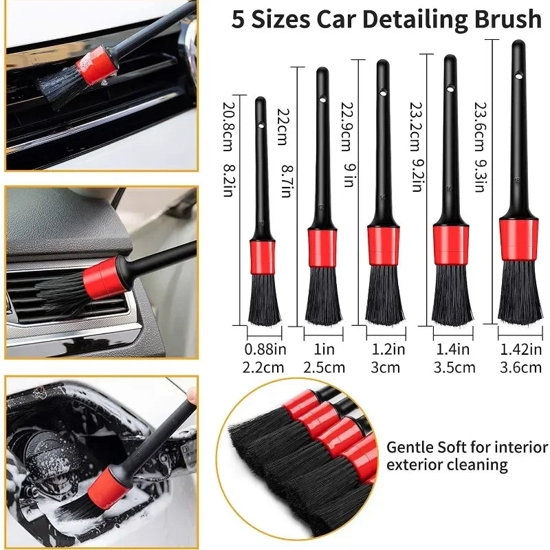 15-Piece Car Detailing Brush Set