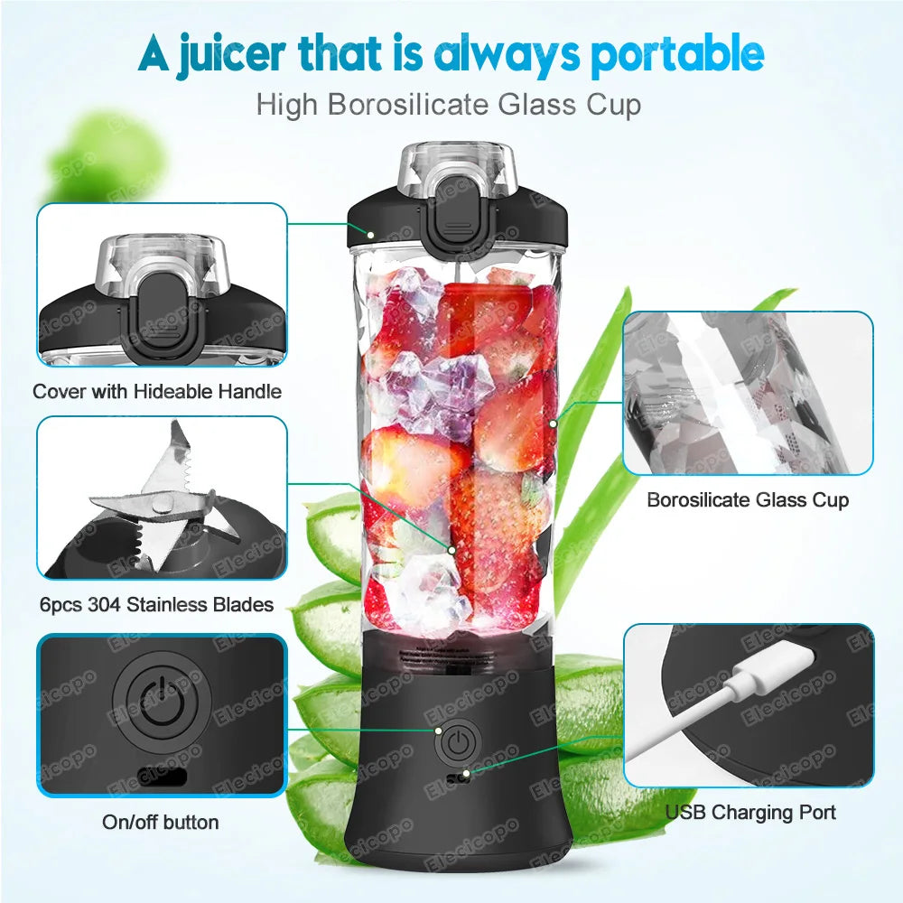 Portable Electric Blender USB Rechargeable